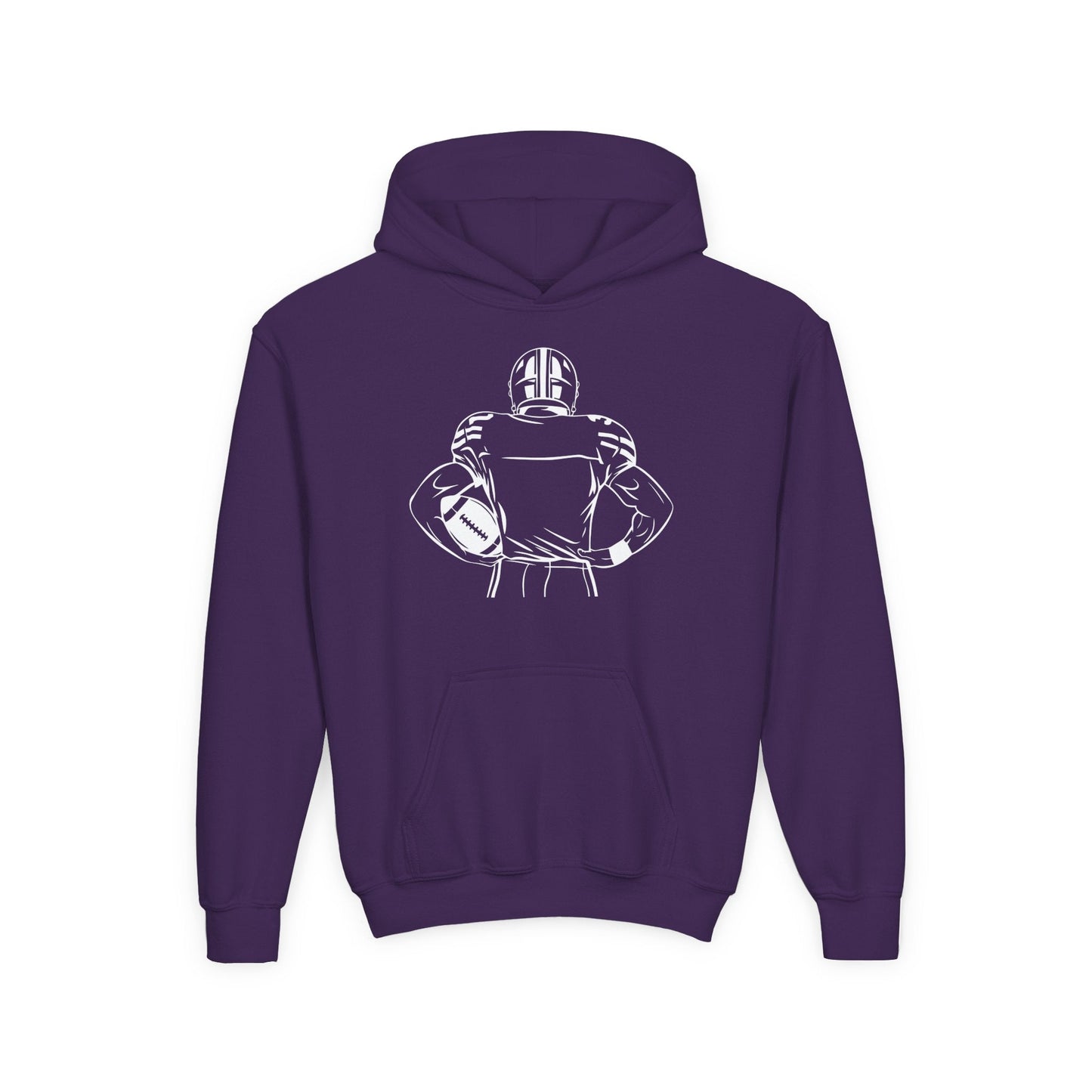 Kids Personalized Football Hoodie - Custom Team Colors Name & Number - V2 - RedHeaded StepChild