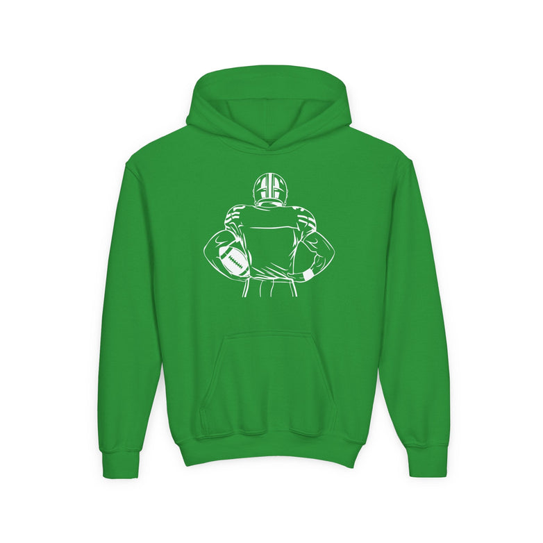Kids Personalized Football Hoodie - Custom Team Colors Name & Number - V2 - RedHeaded StepChild