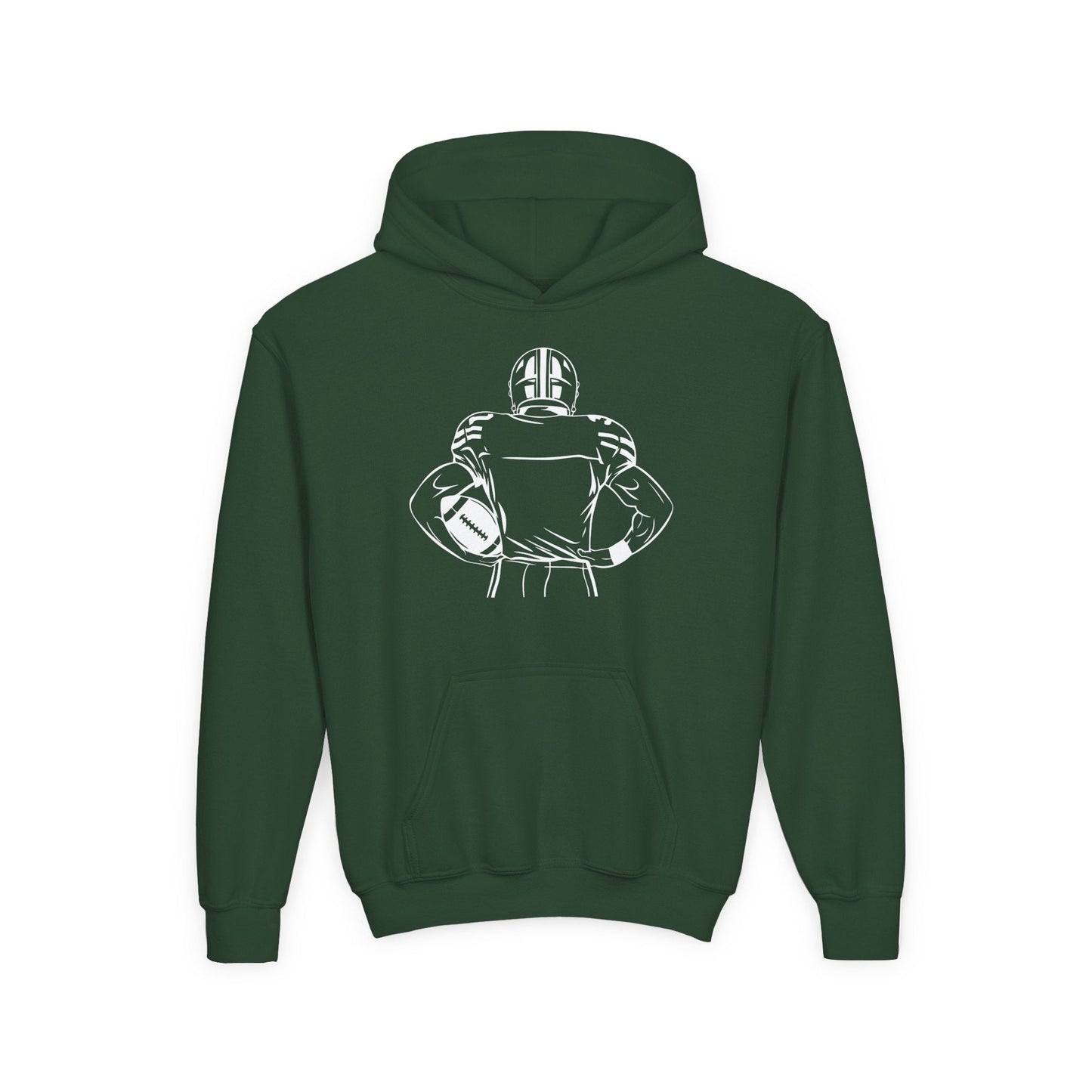 Kids Personalized Football Hoodie - Custom Team Colors Name & Number - V2 - RedHeaded StepChild