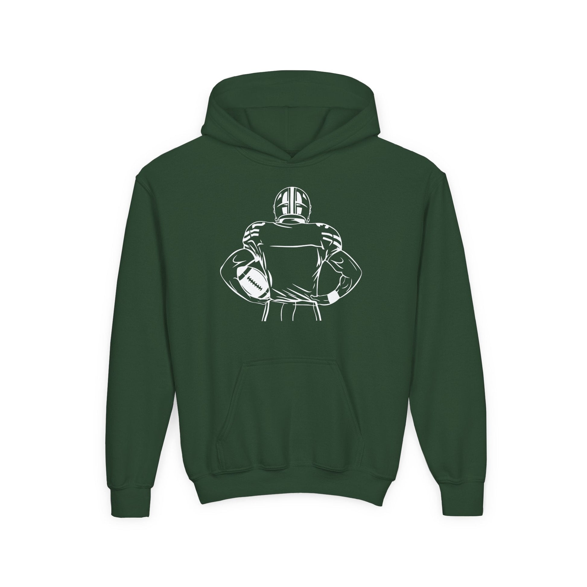 Kids Personalized Football Hoodie - Custom Team Colors Name & Number - V2 - RedHeaded StepChild