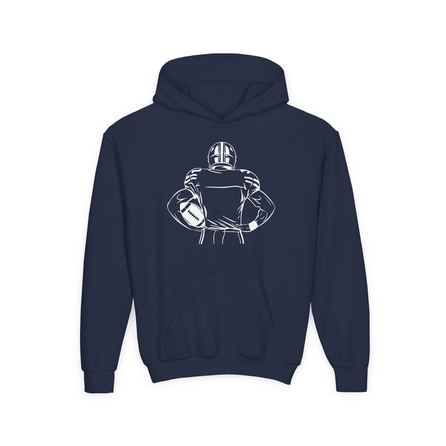Kids Personalized Football Hoodie - Custom Team Colors Name & Number - V2 - RedHeaded StepChild