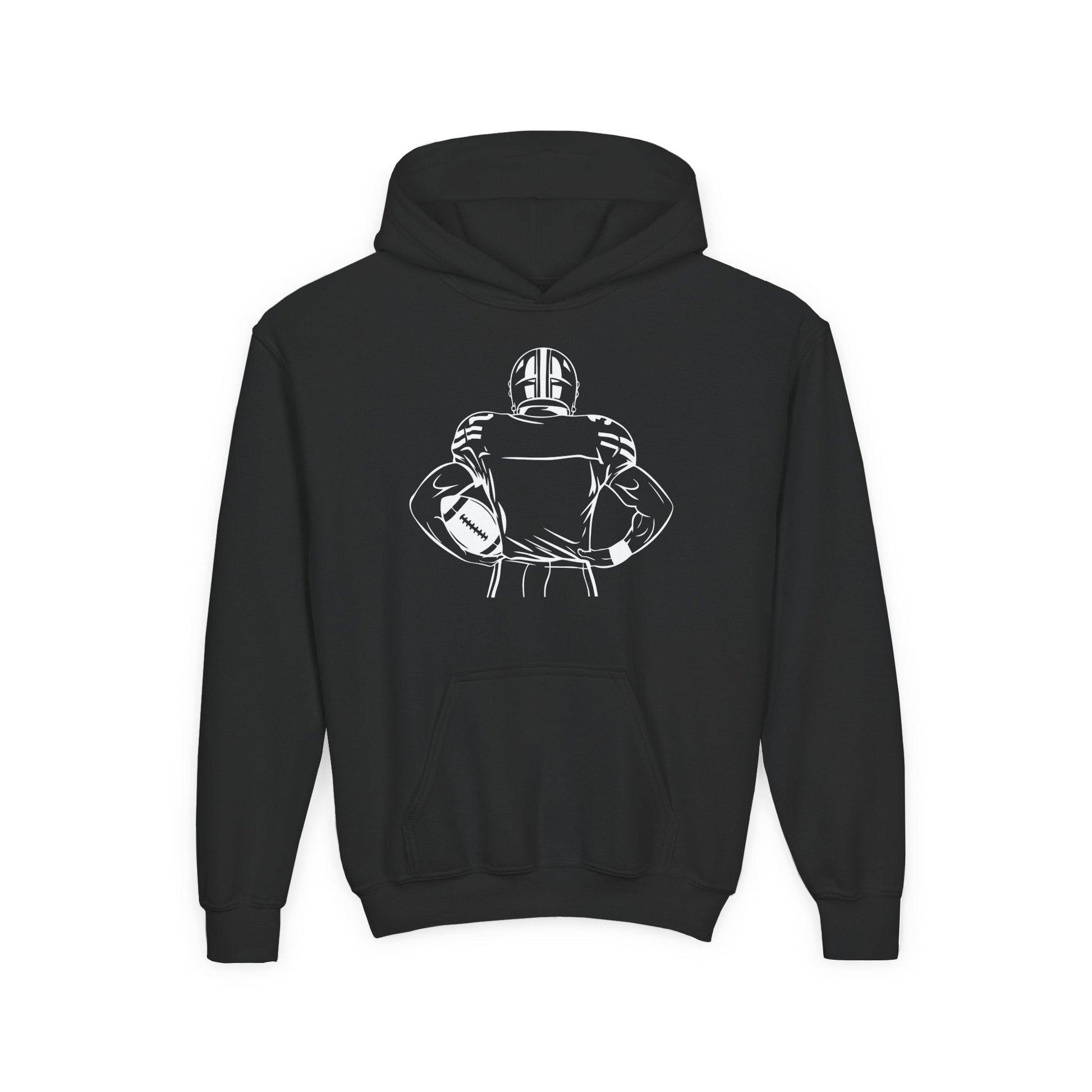 Kids Personalized Football Hoodie - Custom Team Colors Name & Number - V2 - RedHeaded StepChild