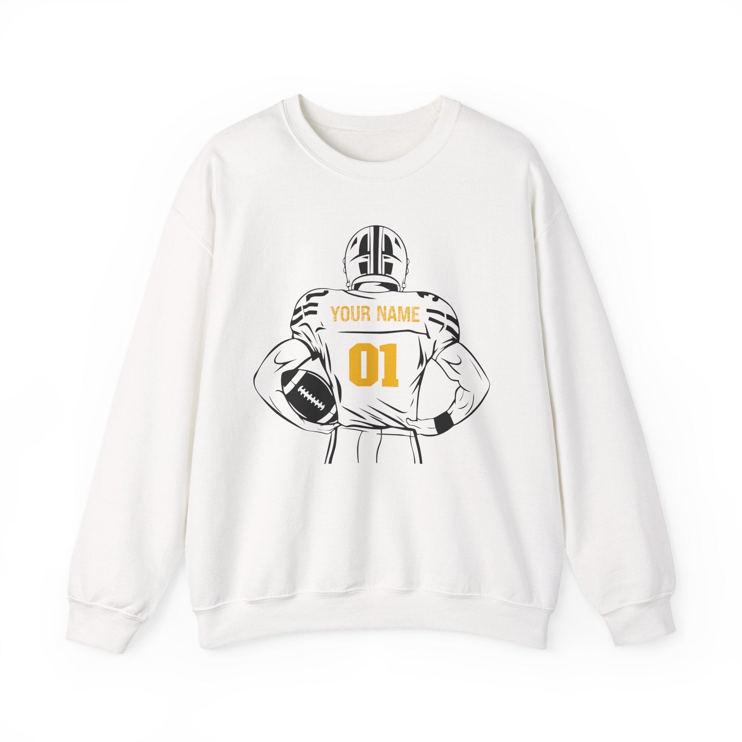 Personalized Football Crewneck Sweatshirt - V2 - RedHeaded StepChild