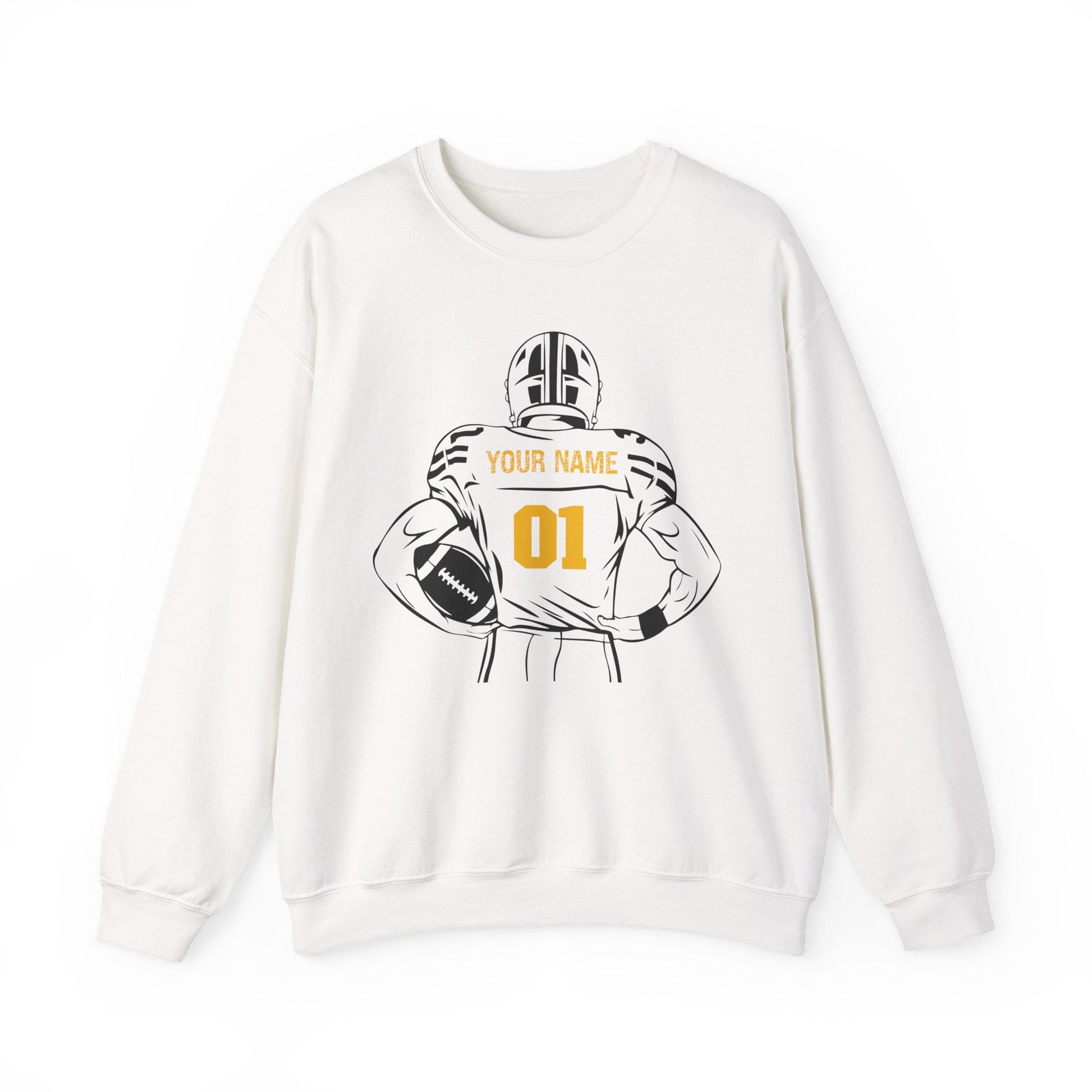 Personalized Football Crewneck Sweatshirt - V2 - RedHeaded StepChild