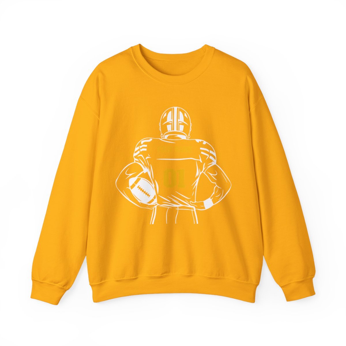 Personalized Football Crewneck Sweatshirt - V2 - RedHeaded StepChild