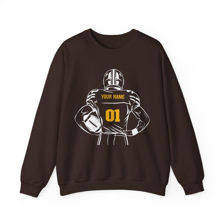 Personalized Football Crewneck Sweatshirt - V2 - RedHeaded StepChild