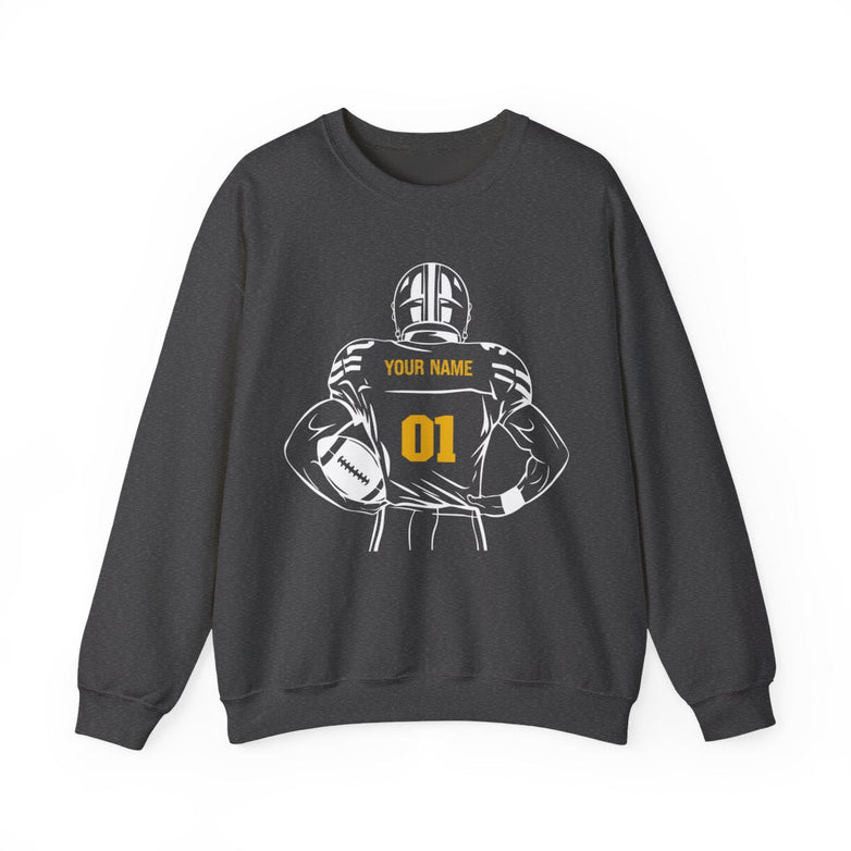 Personalized Football Crewneck Sweatshirt - V2 - RedHeaded StepChild
