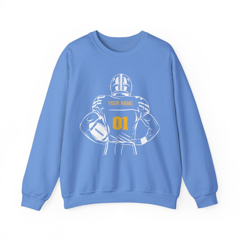 Personalized Football Crewneck Sweatshirt - V2 - RedHeaded StepChild