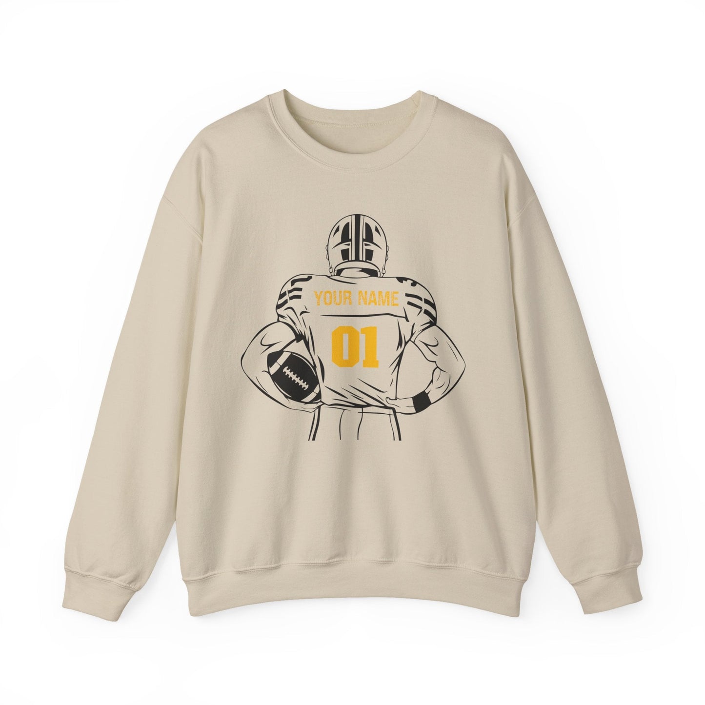 Personalized Football Crewneck Sweatshirt - V2 - RedHeaded StepChild