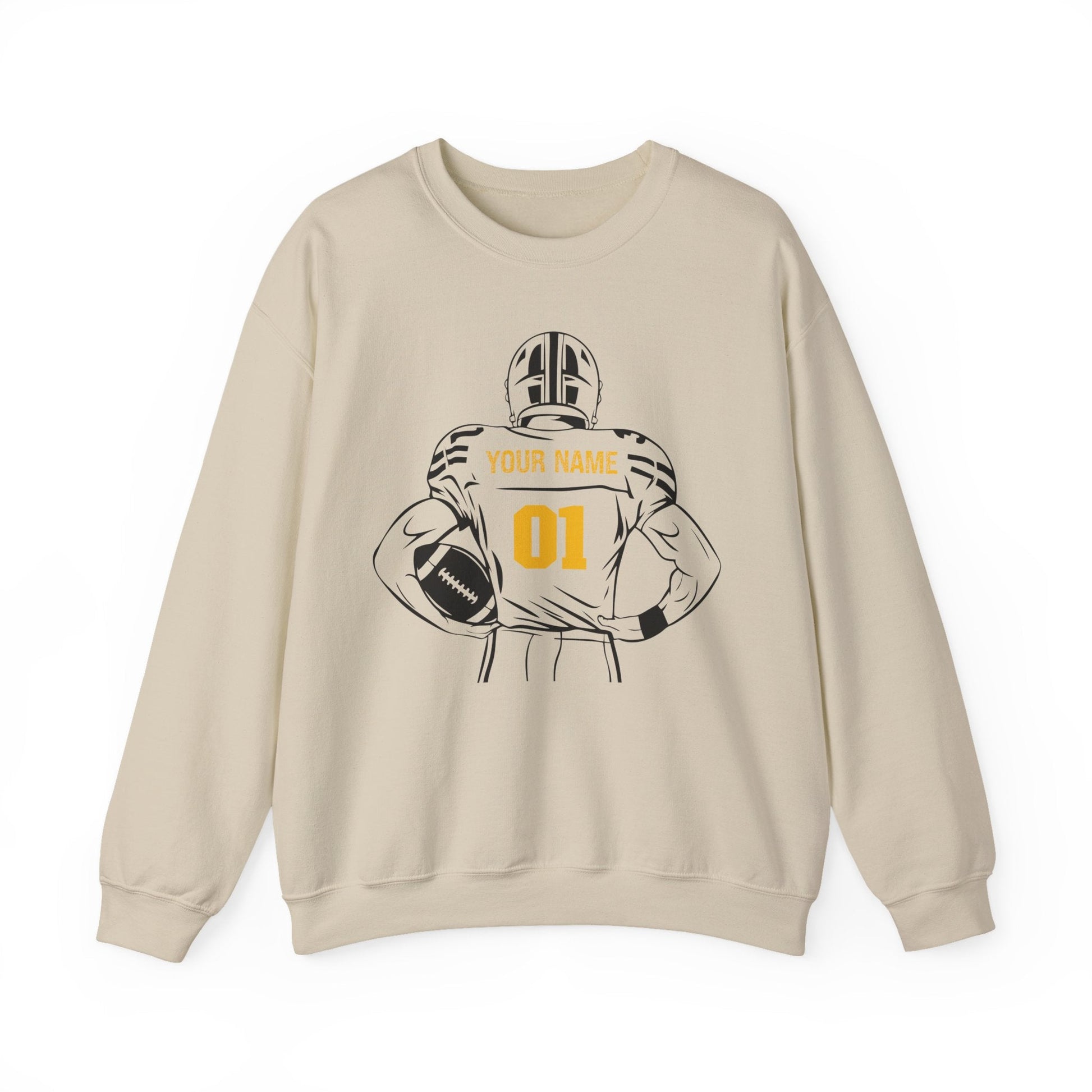 Personalized Football Crewneck Sweatshirt - V2 - RedHeaded StepChild
