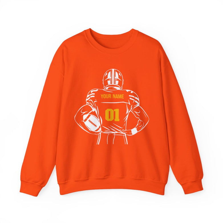 Personalized Football Crewneck Sweatshirt - V2 - RedHeaded StepChild