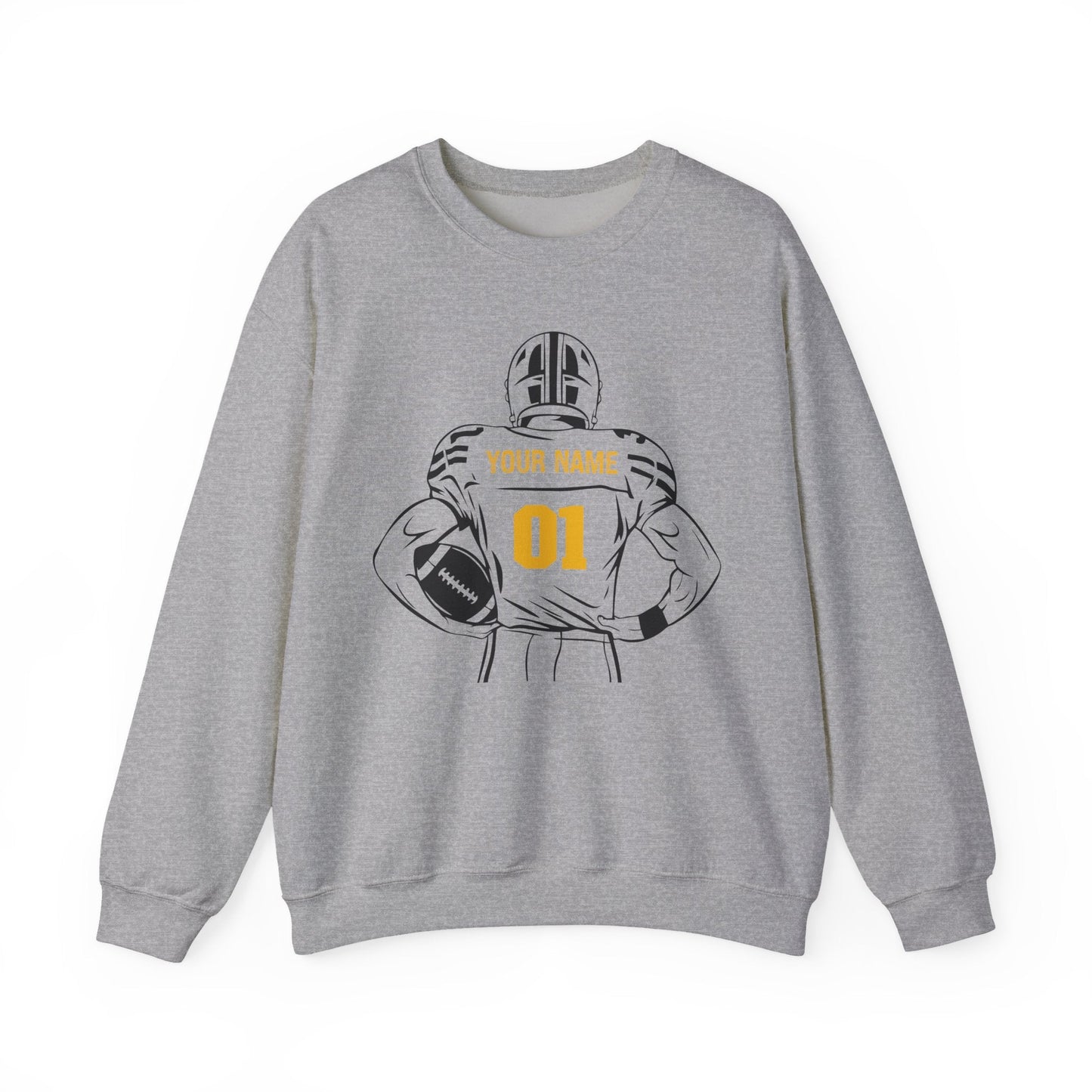 Personalized Football Crewneck Sweatshirt - V2 - RedHeaded StepChild