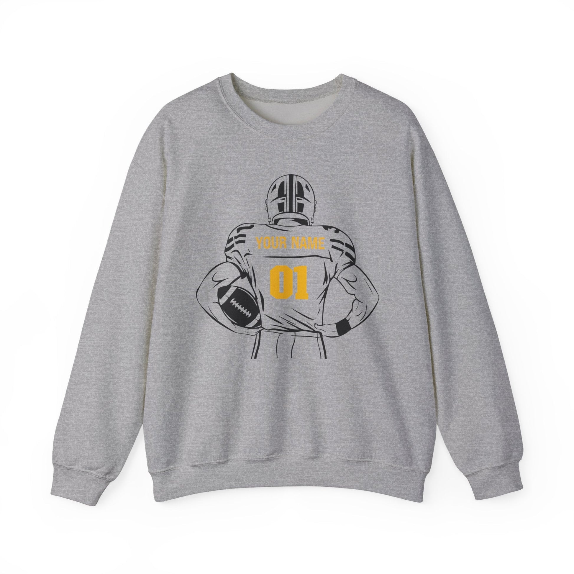 Personalized Football Crewneck Sweatshirt - V2 - RedHeaded StepChild