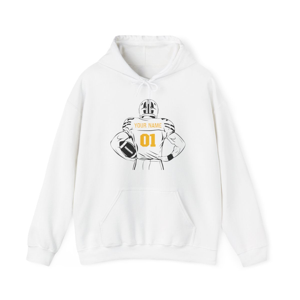 Personalized Football Hoodie - Custom Color Name & Number - RedHeaded StepChild