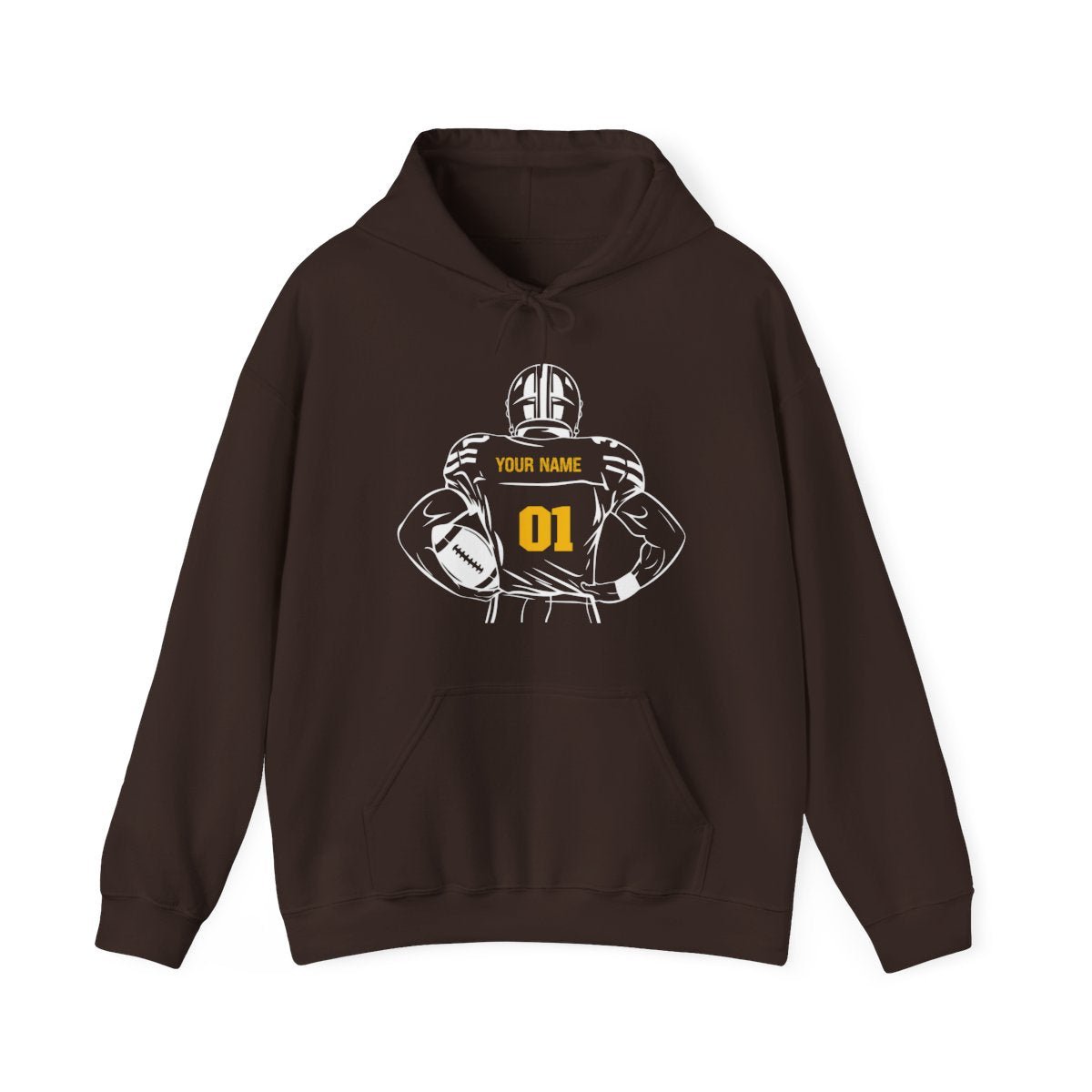Personalized Football Hoodie - Custom Color Name & Number - RedHeaded StepChild