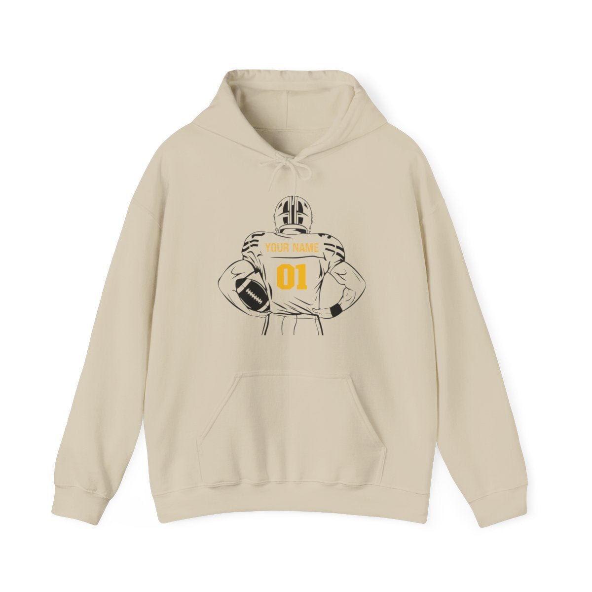 Personalized Football Hoodie - Custom Color Name & Number - RedHeaded StepChild
