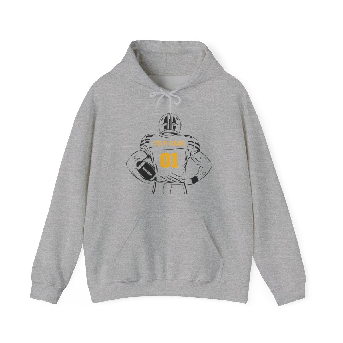 Personalized Football Hoodie - Custom Color Name & Number - RedHeaded StepChild